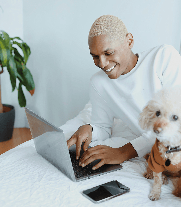 Guy with a dog