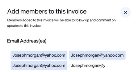 Add members to an invoice