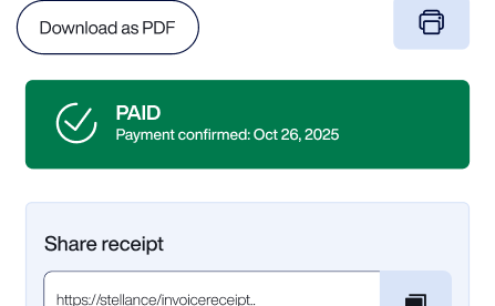 Paid invoice receipt